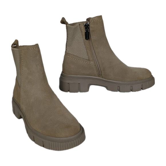 Blondo Shoes - BLONDO Bandit Ankle Boots Beige Cow Suede Leather Waterproof Women's 6